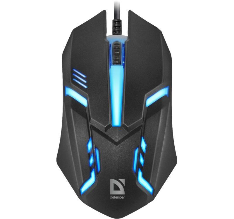 Mysz przewodowa Defender CYBER MB-560L 1200dpi 3P czarna — zdjęcie 1