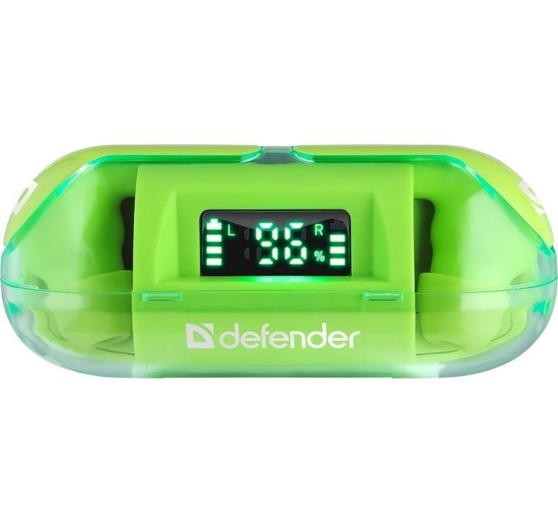 Słuchawki z mikrofonem Defender TWINS 916 bezprzewodowe Bluetooth zielone — zdjęcie 2