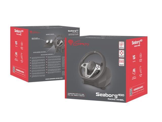 Kierownica Genesis Seaborg 400 PC/PS3/PS4/XONE/X360/NSWITCH — zdjęcie 6