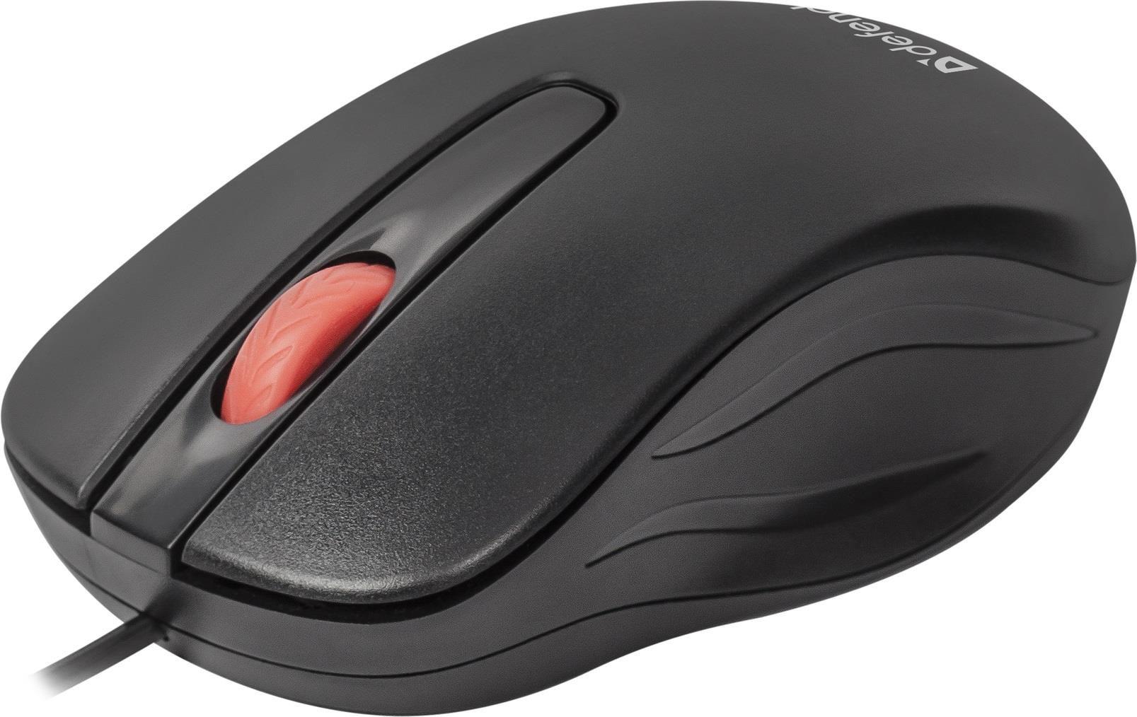 Mysz przewodowa Defender POINT MM-756 OPTICAL 1000dpi 3P czarna — zdjęcie 2
