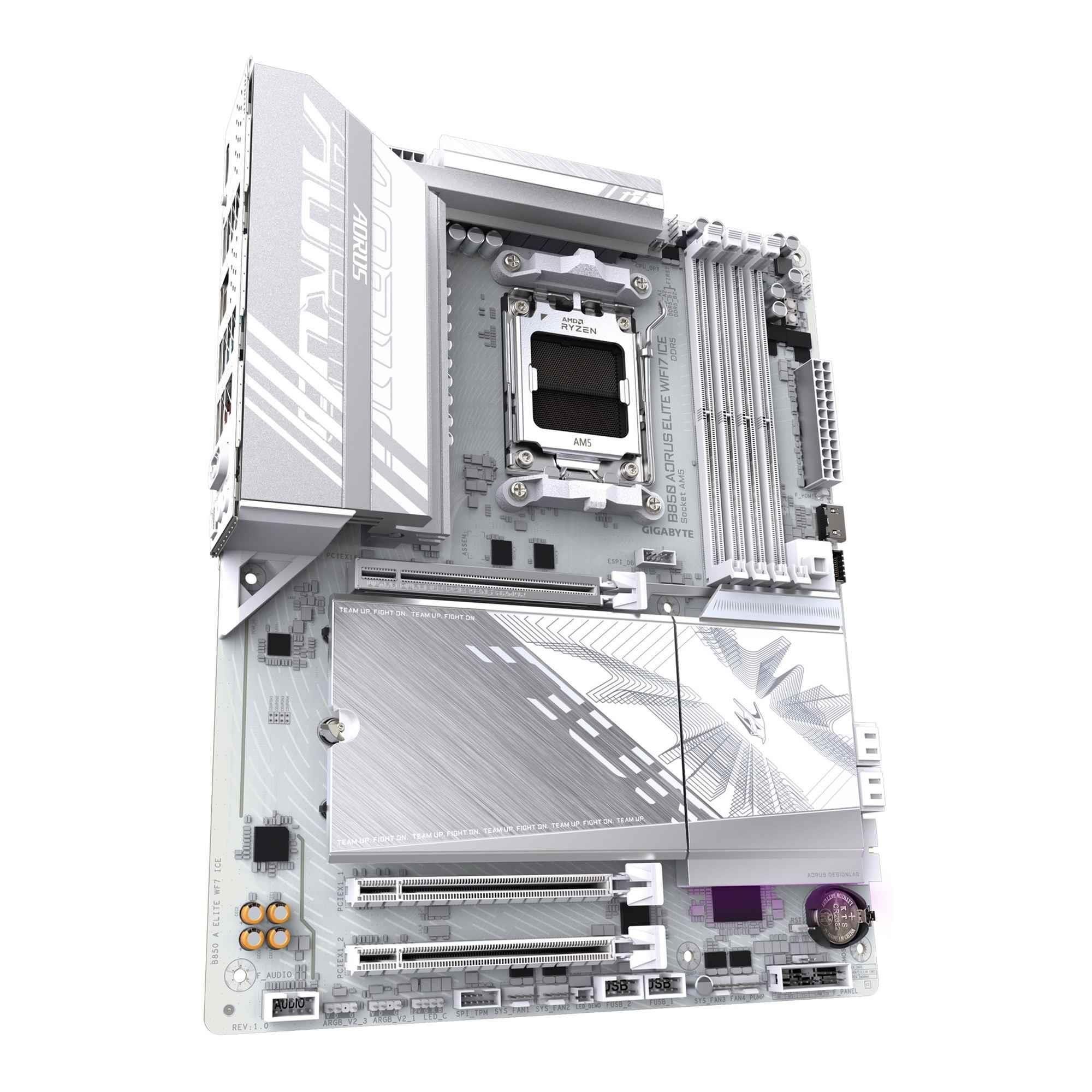Płyta Gigabyte B850 A ELITE WF7 ICE /AMD B850/DDR5/SATA3/M.2/USB3.2/PCIe5.0/WiFi/BT/AM5/ATX — zdjęcie 2