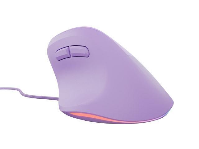 Mysz przewodowa Natec Crake 2 PRO 12800dpi wertykalna programowalna optyczna pure lavender — zdjęcie 7