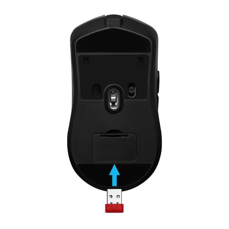 Mysz bezprzewodowa Defender DEMON GM-534 optyczna 3200dpi czarna RGB AKUMULATOR 6 przycisków Gaming — zdjęcie 3