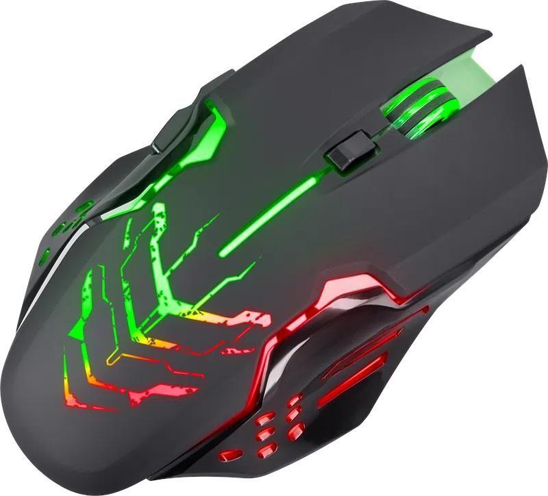 Mysz bezprzewodowa Defender KATANA GM-511 optyczna 3200dpi czarna RGB AKUMULATOR 7 przycisków Gaming bezklikowa silent — zdjęcie 7
