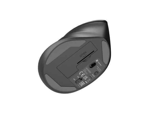 Mysz bezprzewodowa Natec Crake 2 Bluetooth 5.2 + 2.4GHz 2400DPI wertykalna czarna — zdjęcie 7
