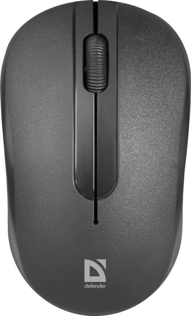 Mysz bezprzewodowa Defender HIT MM-495 optyczna 1600dpi 3P czarna — zdjęcie 1