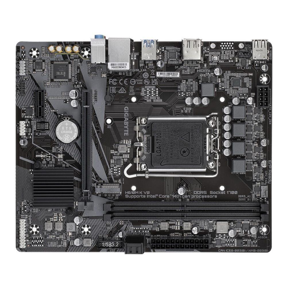 Płyta Gigabyte H610M K V2 (rev. 1.0) /H610/DDR5/SATA3/M.2/USB3.0/PCIe4.0/s.1700/mATX — zdjęcie 3