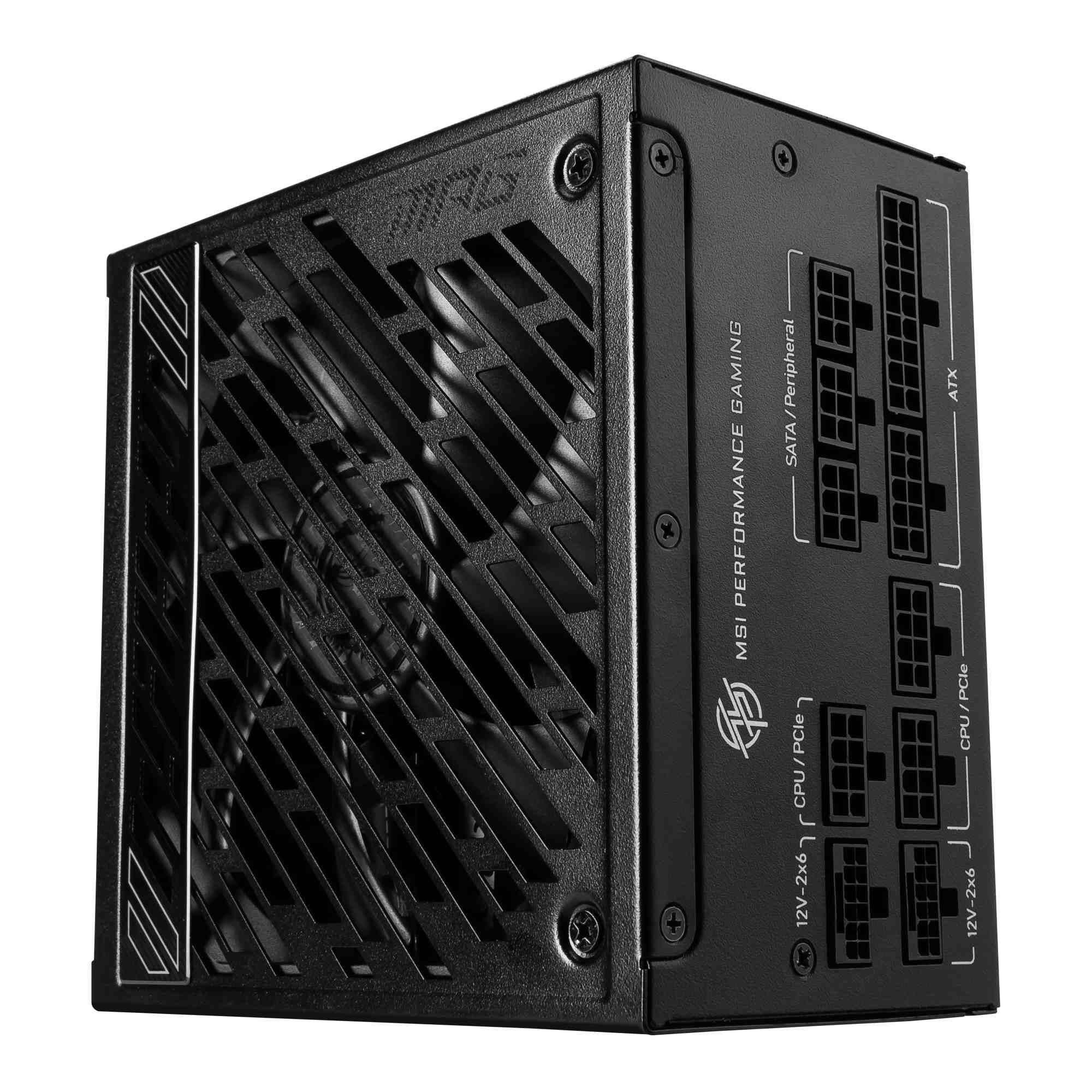 Zasilacz MSI MPG A1250GS PCIE5 1250W 135mm 80plus Gold aPFC — zdjęcie 3