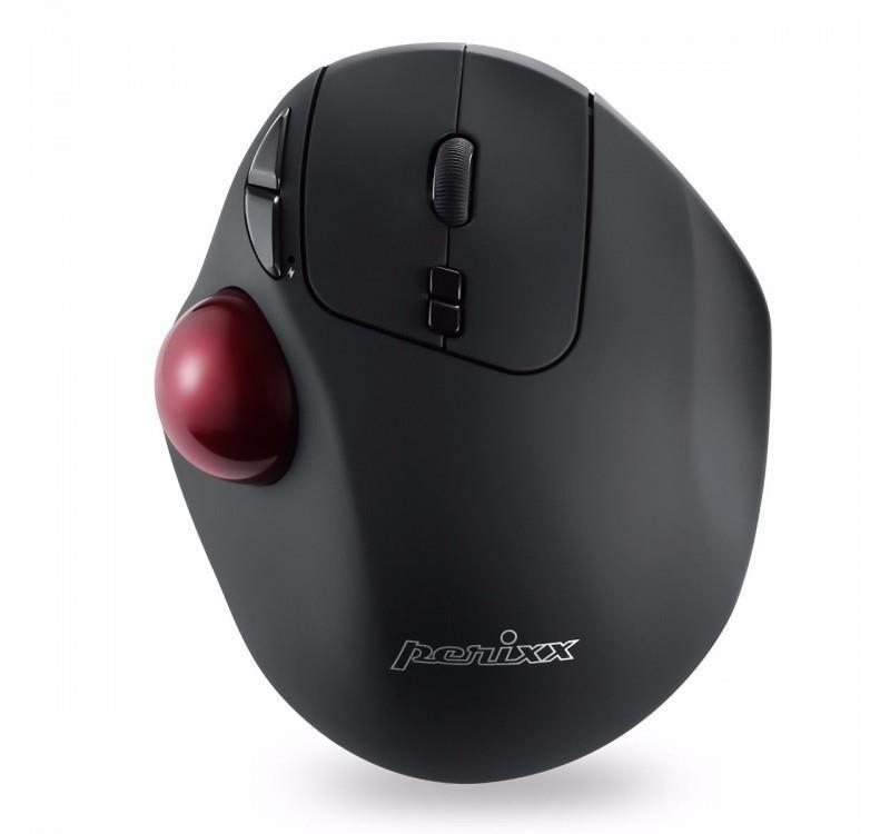 Mysz bezprzewodowa Perixx PERIMICE 717 laserowa trackball 34mm czarna — zdjęcie 1