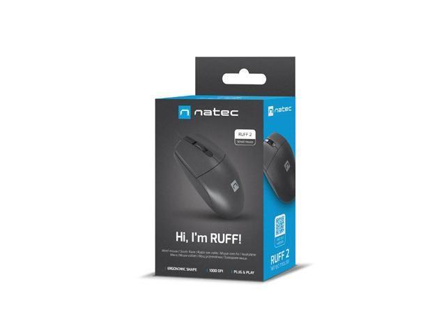 Mysz przewodowa Natec RUFF 2 1000 DPI czarna — zdjęcie 8