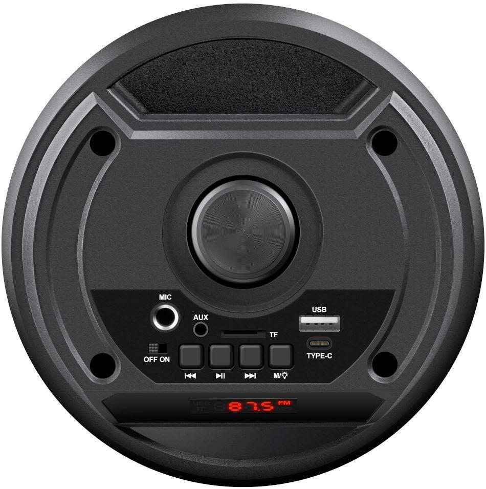 Głośnik Defender CRASHBOOM Bluetooth 16W MP3/FM/SD/USB/AUX/TWS/LED/MIC/LCD KARAOKE czarny + mikrofon + pilot — zdjęcie 10