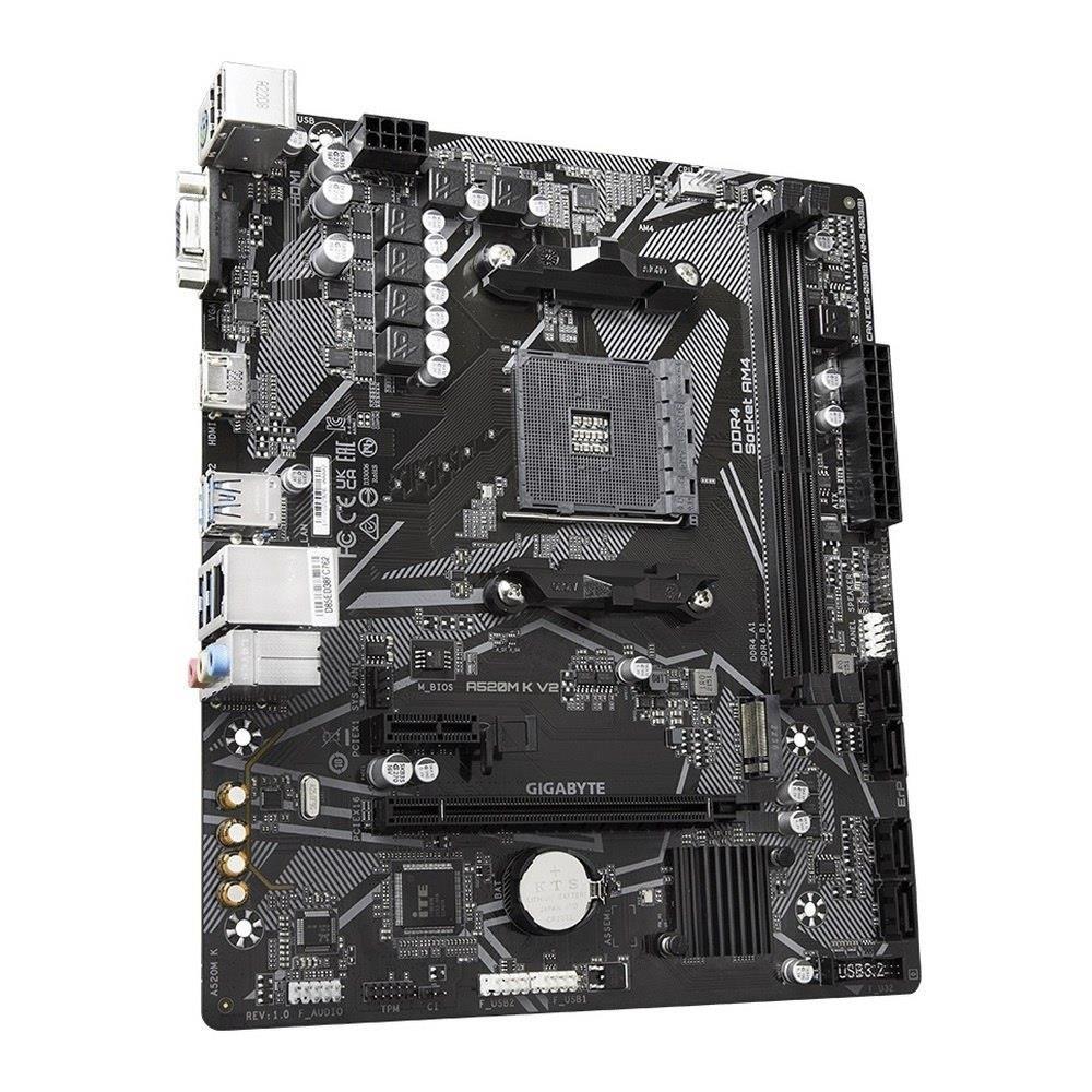 Płyta Gigabyte A520M K V2 (rev. 1.0) /AMD A520/DDR4/SATA3/M.2/USB3.0/PCIe3.0/AM4/mATX — zdjęcie 2