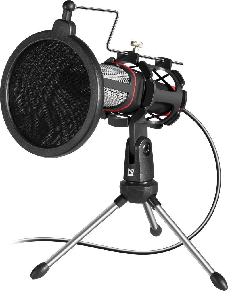 Mikrofon przewodowy Defender FORTE GMC 300 ze statywem STREAM strumieniowy — zdjęcie 3
