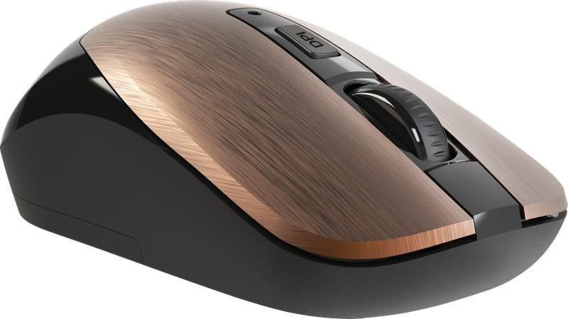 Mysz bezprzewodowa Defender WAVE MM-995 optyczna bezklikowa silent 1600dpi brązowa — zdjęcie 3