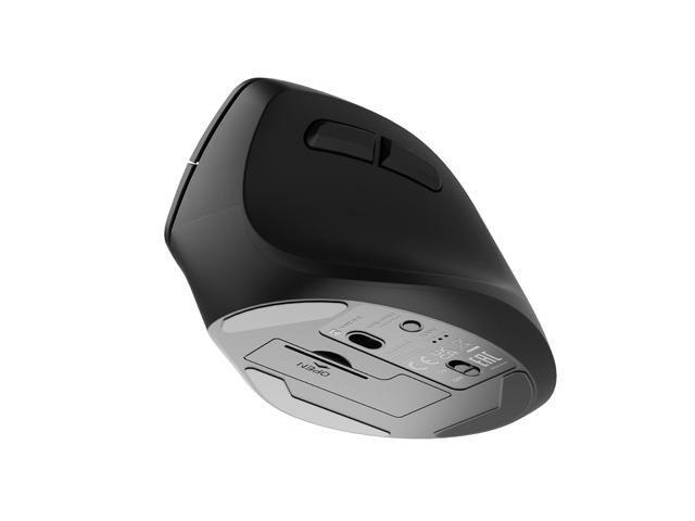 Mysz bezprzewodowa Natec Crake 2 Bluetooth 5.2 + 2.4GHz 2400DPI wertykalna czarna — zdjęcie 3