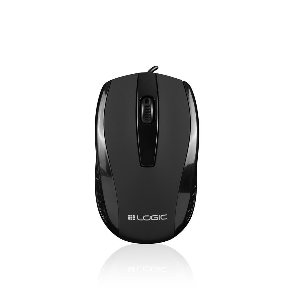 Mysz przewodowa LOGIC LM-31 optyczna czarna — zdjęcie 2