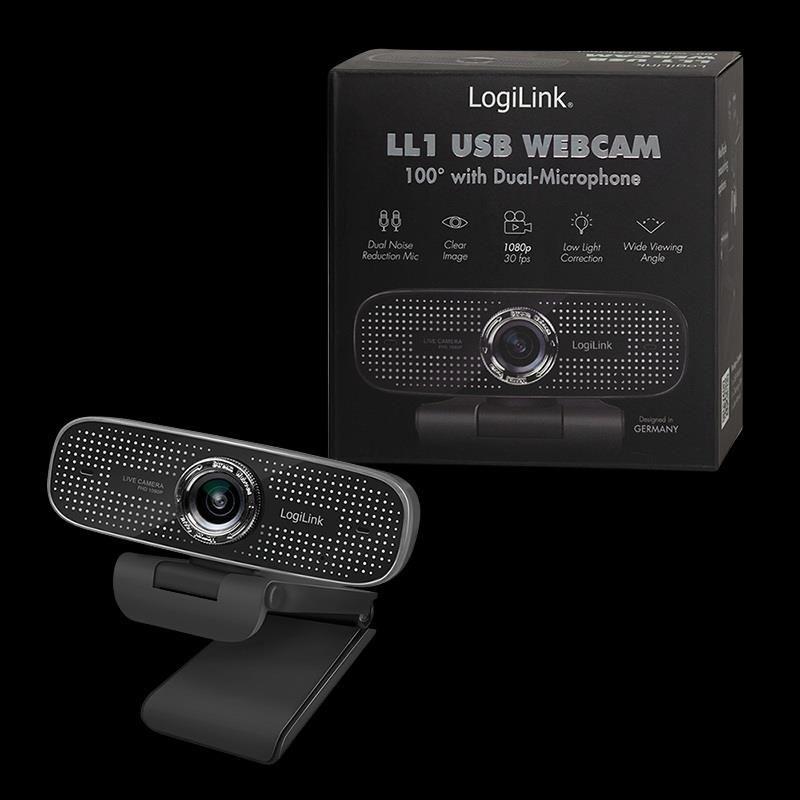Kamera internetowa HD LogiLink UA0378 USB, 100°, podwójny mikrofon — zdjęcie 5