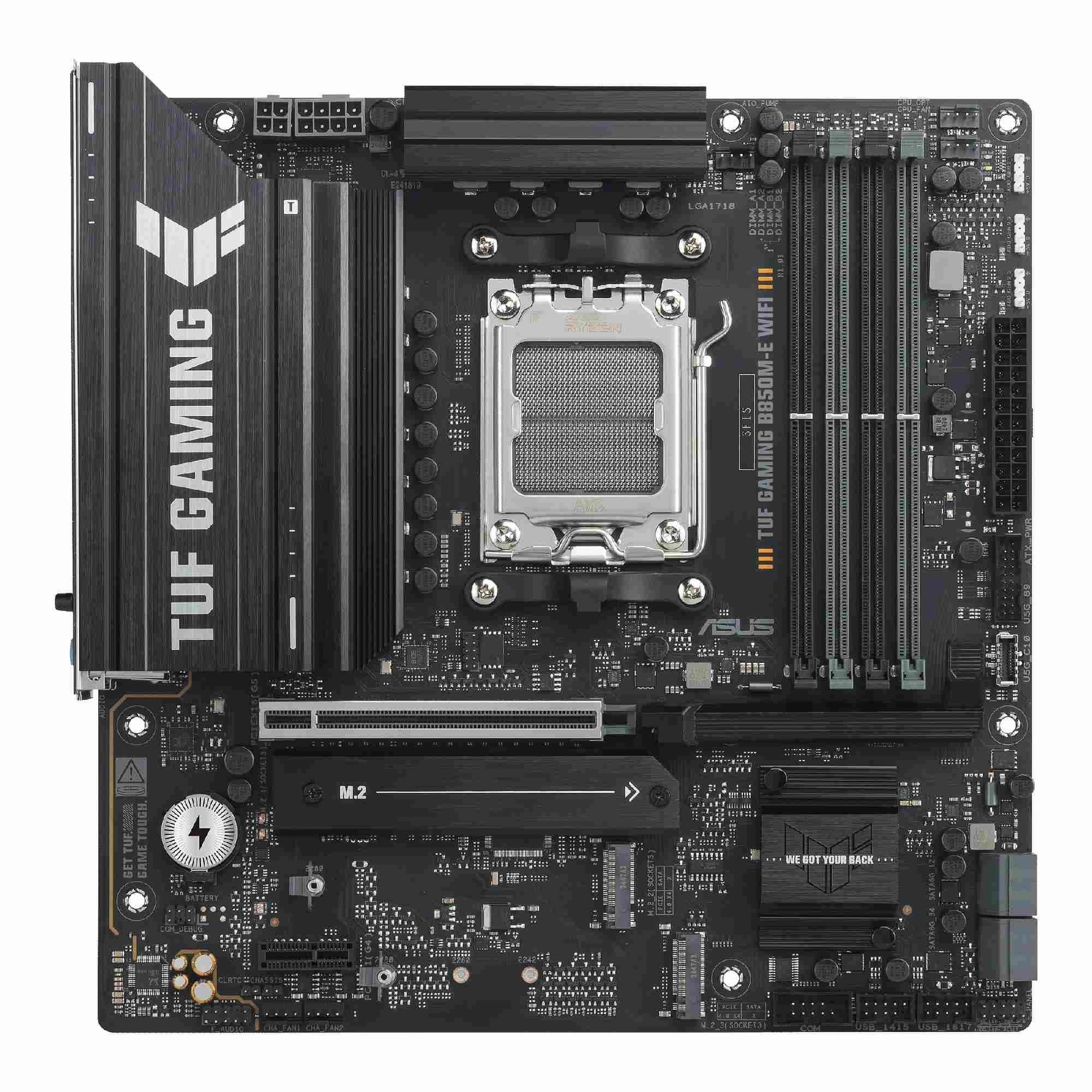 Płyta Asus TUF GAMING B850M-E WIFI /AMD B850/DDR5/SATA3/M.2/USB3.1/PCIe5.0/WiFi/BT/AM5/mATX — zdjęcie 1