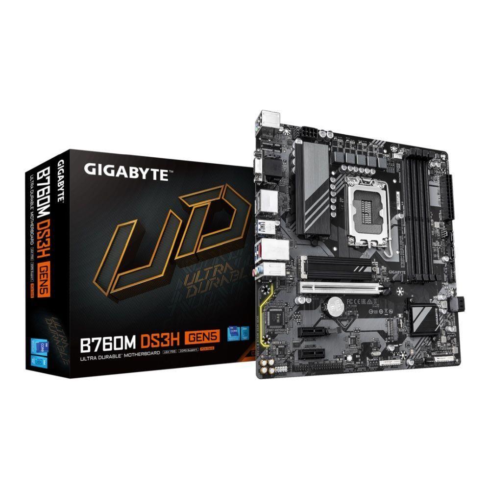 Płyta Gigabyte B760M DS3H GEN5 /B760/DDR5/SATA3/M.2/USB3.1/PCIe5.0/s.1700/mATX — zdjęcie 4