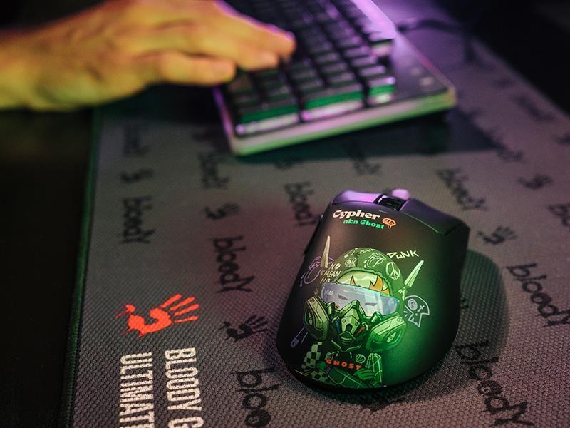 Mysz bezprzewodowa A4Tech Bloody R73 ULTRA DUO Cypher Ghost — zdjęcie 16