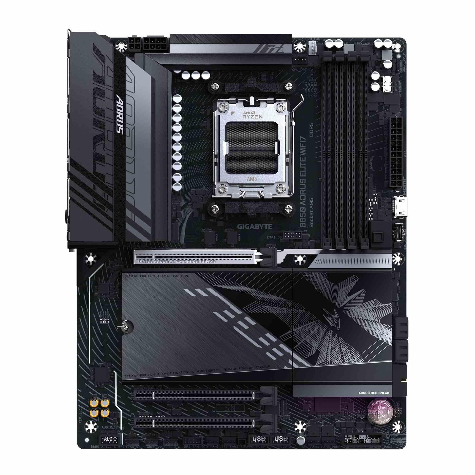 Płyta Gigabyte B850 A ELITE WF7 /AMD B850/DDR5/SATA3/M.2/USB3.2/PCIe5.0/WiFi/BT/AM5/ATX — zdjęcie 1