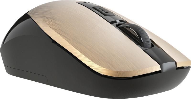 Mysz bezprzewodowa Defender WAVE MM-995 optyczna bezklikowa silent 1600dpi złota — zdjęcie 2