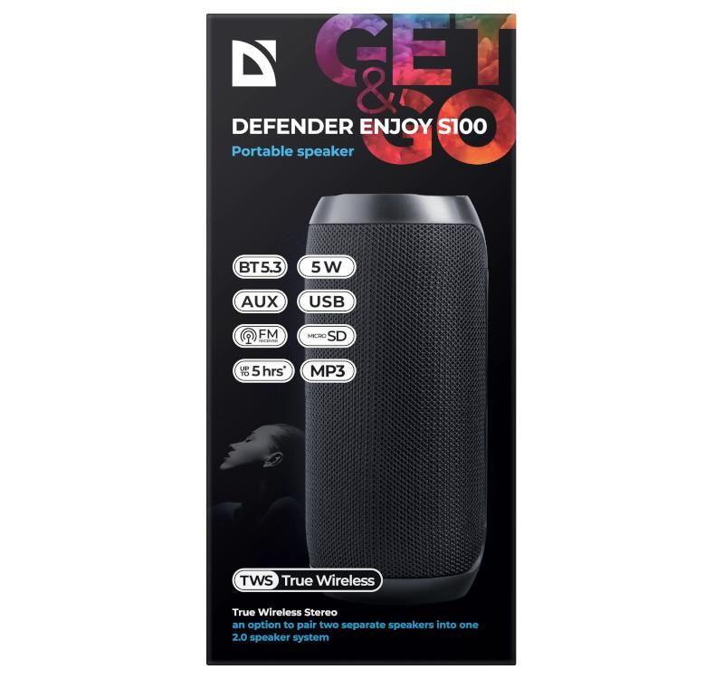 Głośnik Defender Enjoy S100 Bluetooth 5W BT/FM/TF/USB/AUX/TWS — zdjęcie 7