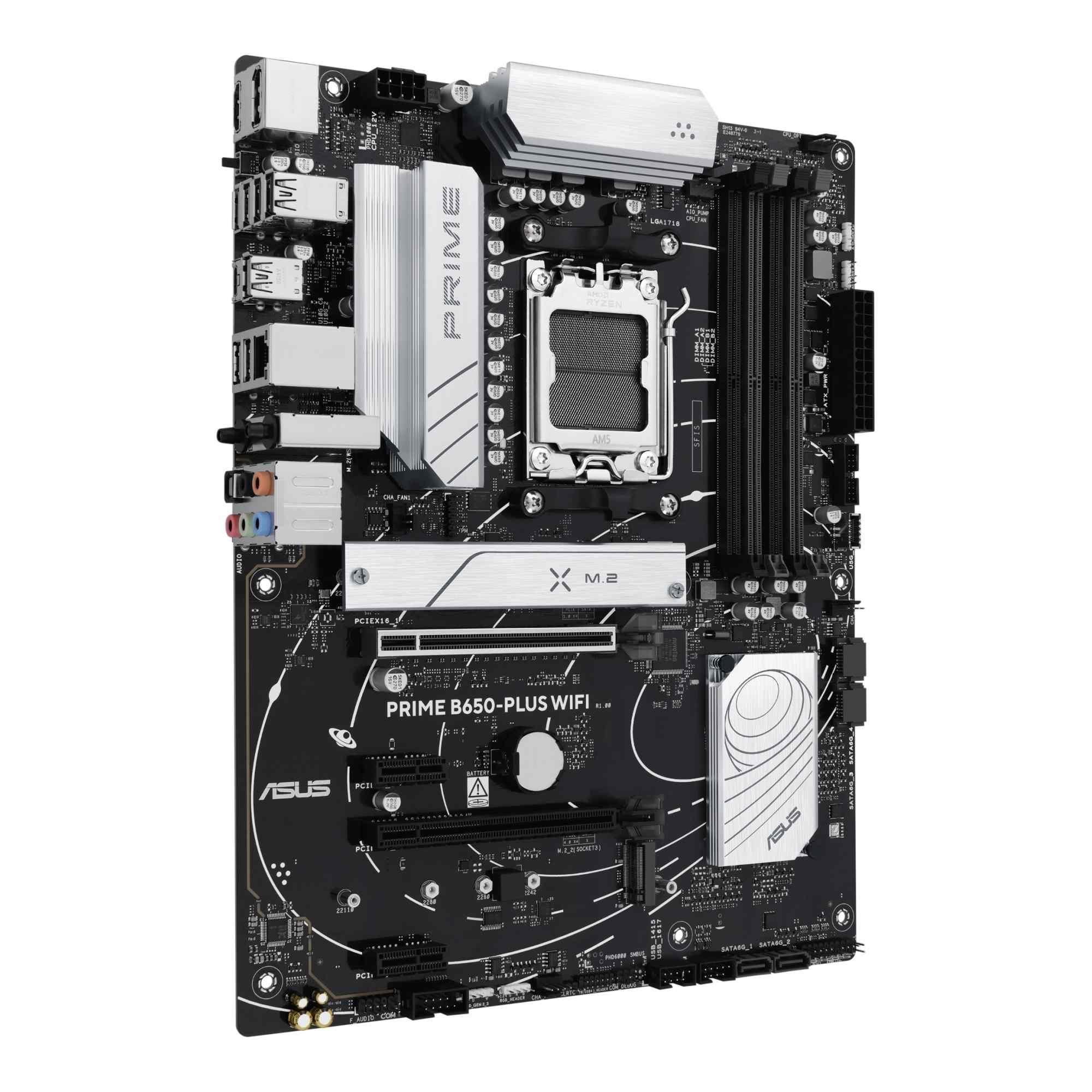 Płyta Asus PRIME B650-PLUS WIFI /AMD B650/DDR5/SATA3/M.2/USB3.1/WiFi/BT/PCIe4.0/AM5/ATX — zdjęcie 2