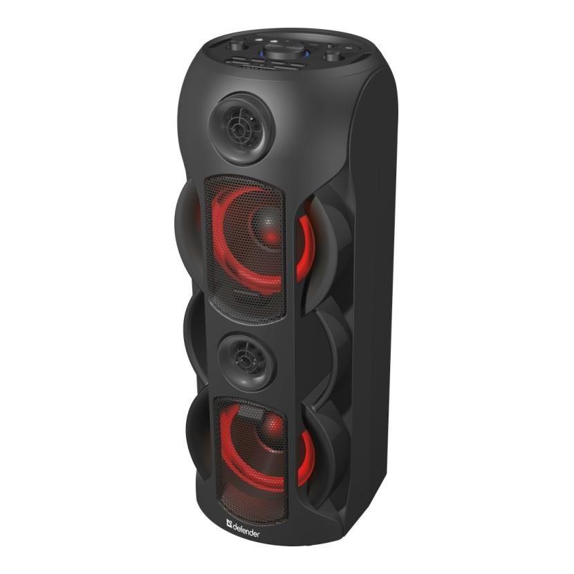 Głośnik Defender G78 Bluetooth 70W MP3/FM/SD/USB/AUX/TWS/LED KARAOKE czarny PILOT — zdjęcie 1