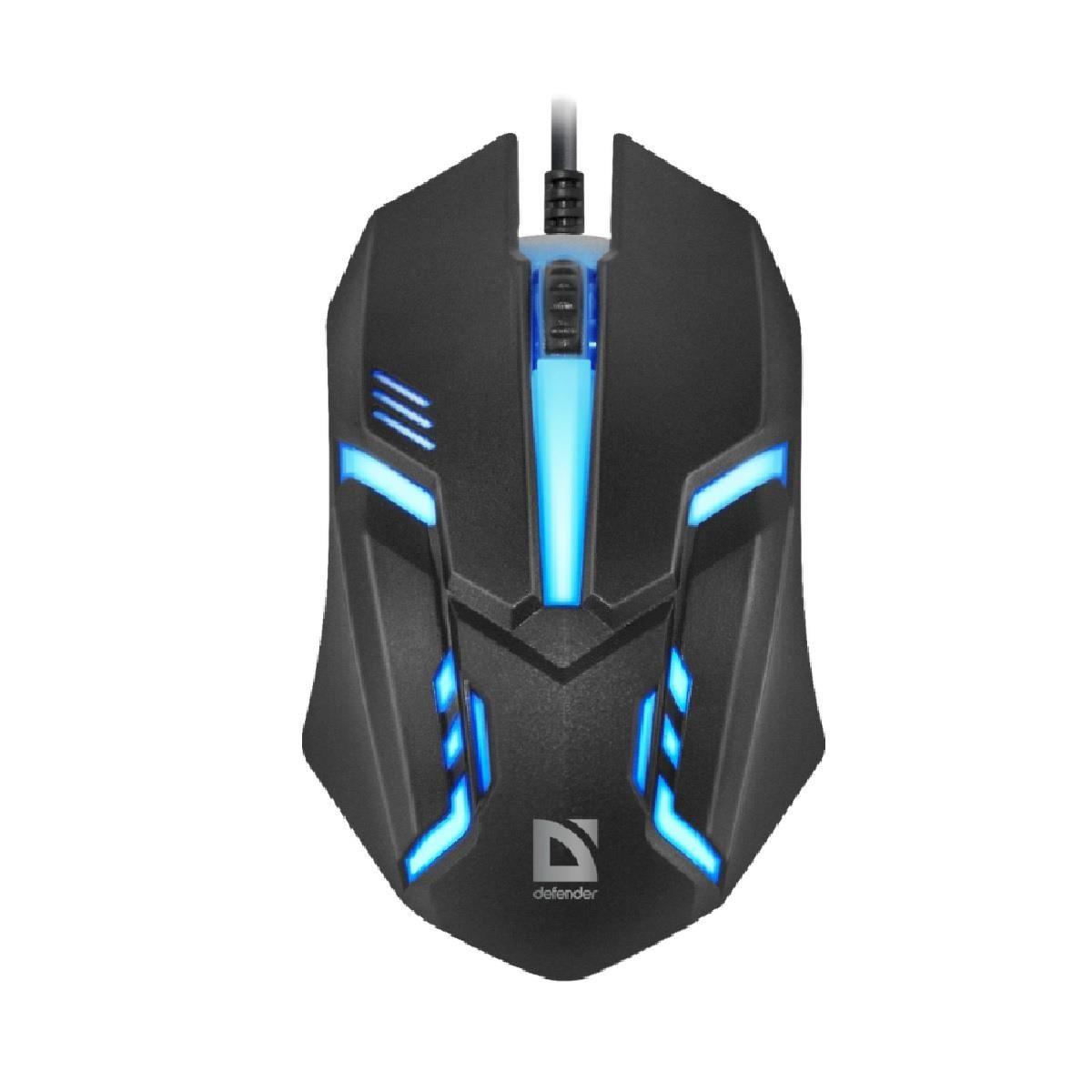 Mysz przewodowa Defender CYBER MB-560L 1200dpi 3P czarna — zdjęcie 4