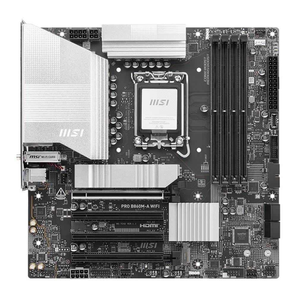 Płyta MSI PRO B860M-A WIFI /B860/DDR5/SATA3/M.2/TB4/WiFi/BT/PCIe5.0/s.1851/M-ATX — zdjęcie 1