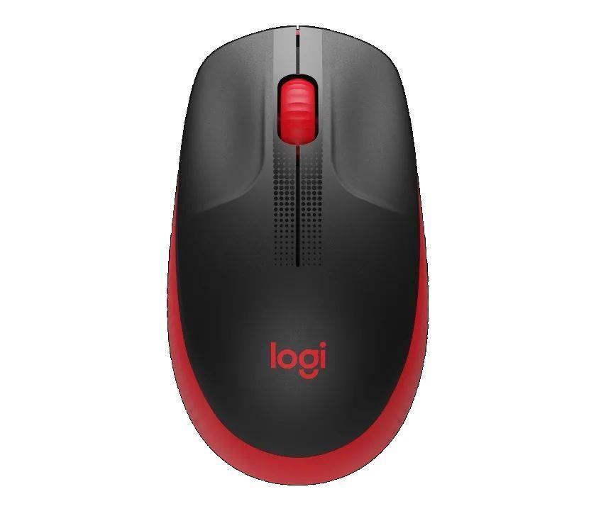 Mysz bezprzewodowa Logitech M190 optyczna czerwona — zdjęcie 1