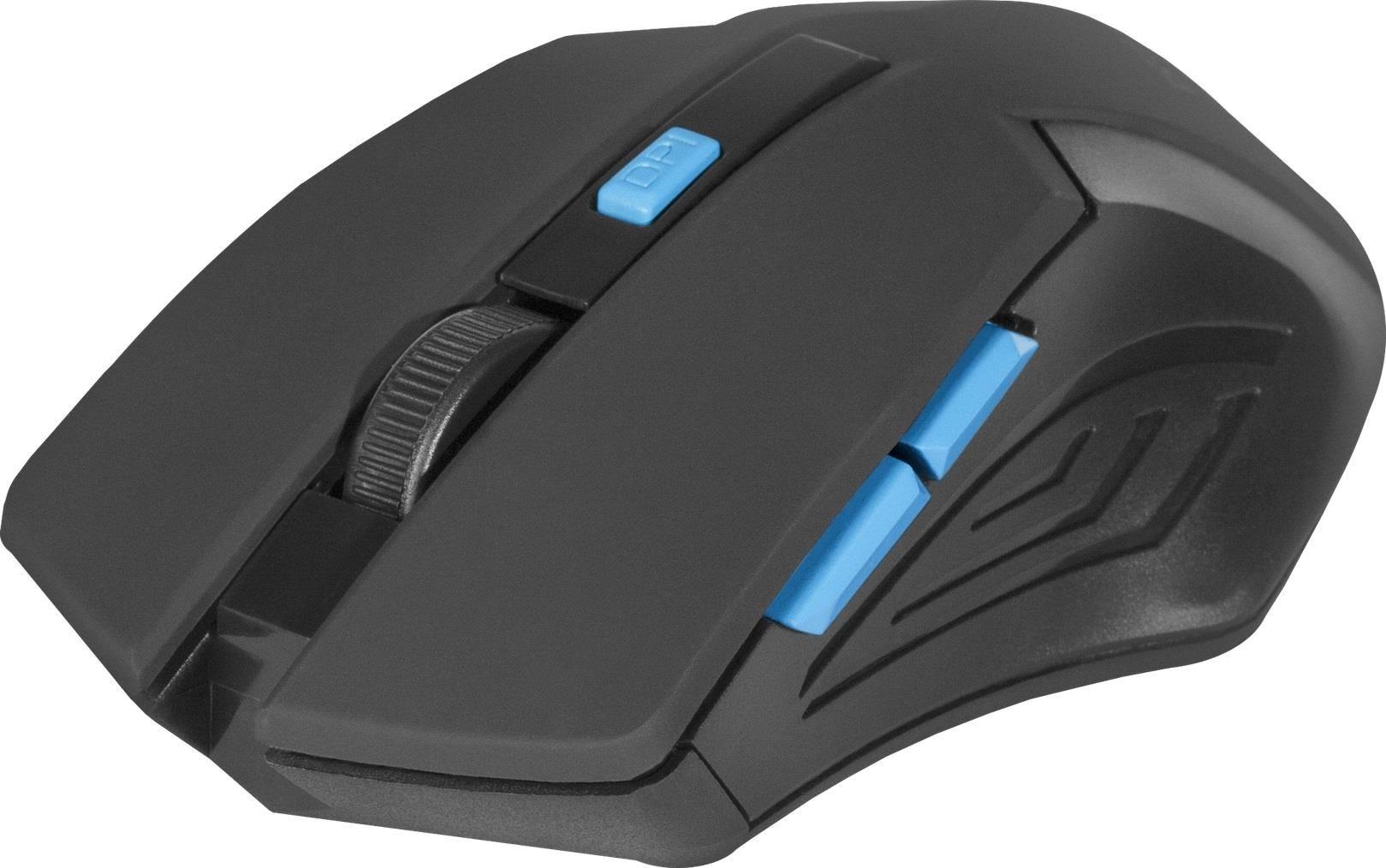 Mysz bezprzewodowa Defender ACCURA MM-275 optyczna 1600dpi 6P czarno-niebieska — zdjęcie 4