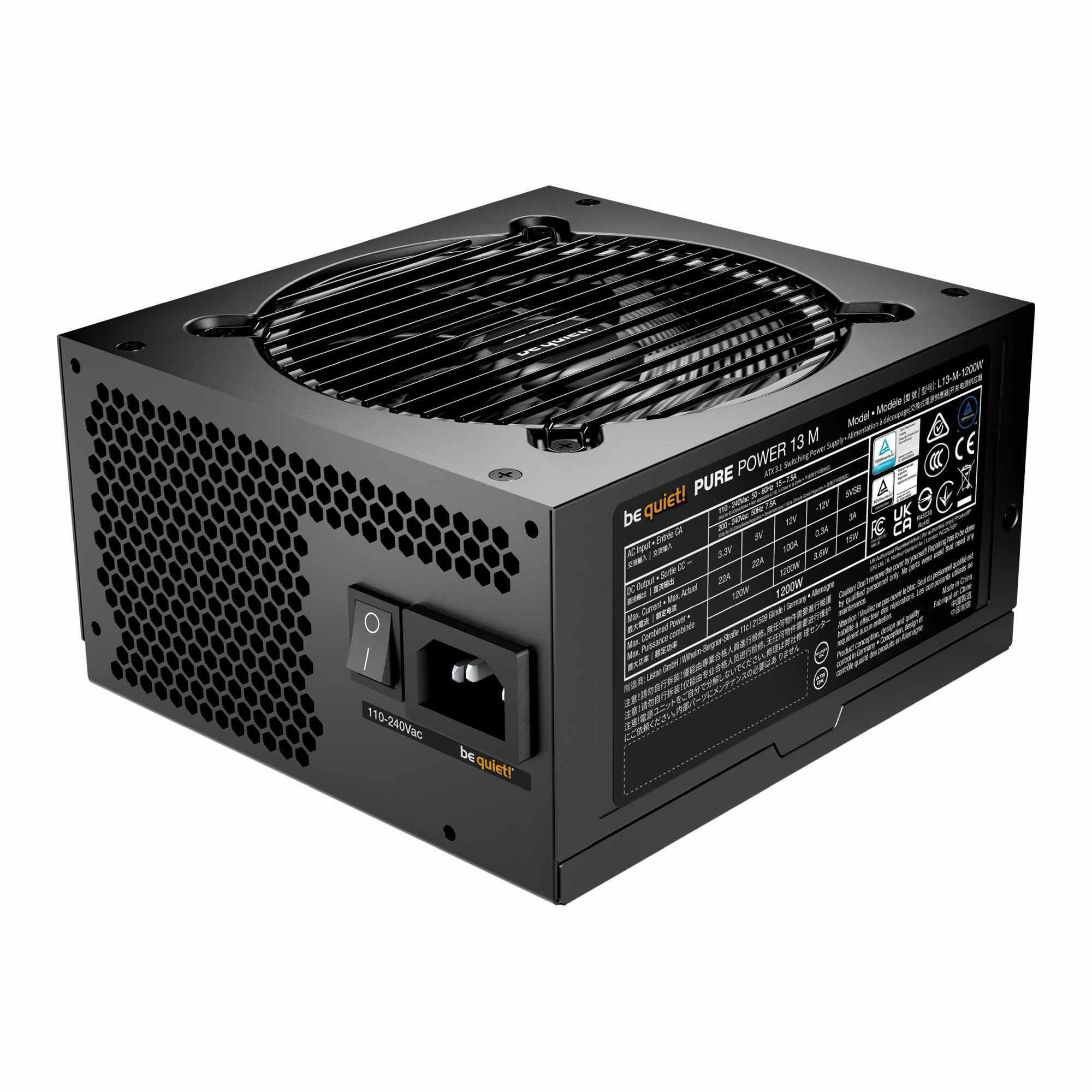 Zasilacz be quiet! Pure Power 13 M 1200W 120mm 80+ Gold — zdjęcie 2