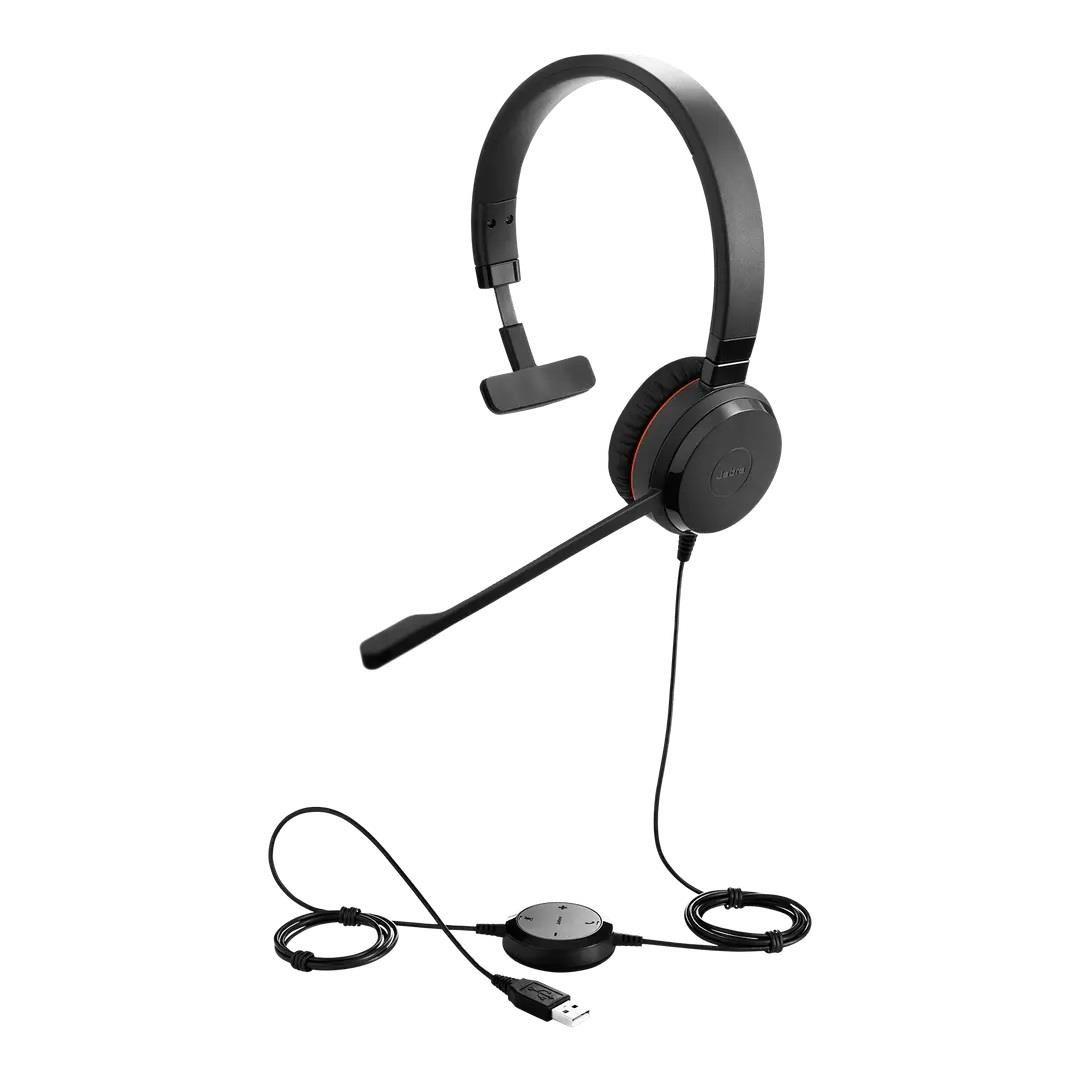 Słuchawki przewodowe z mikrofonem Jabra Evolve 30 II MS Mono, USB-A czarne — zdjęcie 4