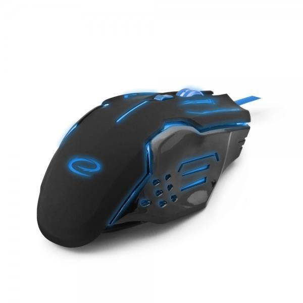 Mysz przewodowa Esperanza MX403 Apache optyczna Gaming 6D USB niebiesko-czarna — zdjęcie 3