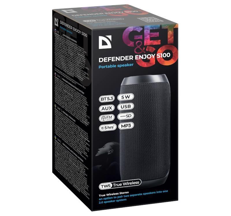 Głośnik Defender Enjoy S100 Bluetooth 5W BT/FM/TF/USB/AUX/TWS — zdjęcie 6