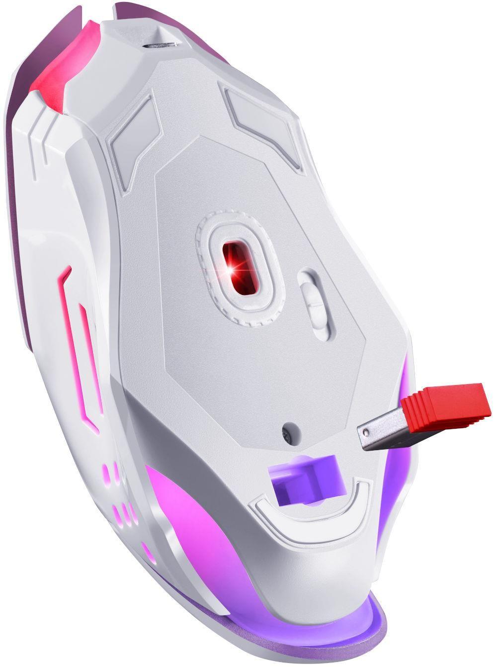 Mysz bezprzewodowa Defender KATANA GM-511 optyczna 3200dpi biała RGB AKUMULATOR 7 przycisków Gaming bezklikowa silent — zdjęcie 4
