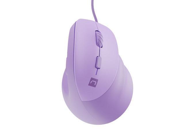 Mysz przewodowa Natec Crake 2 PRO 12800dpi wertykalna programowalna optyczna pure lavender — zdjęcie 1