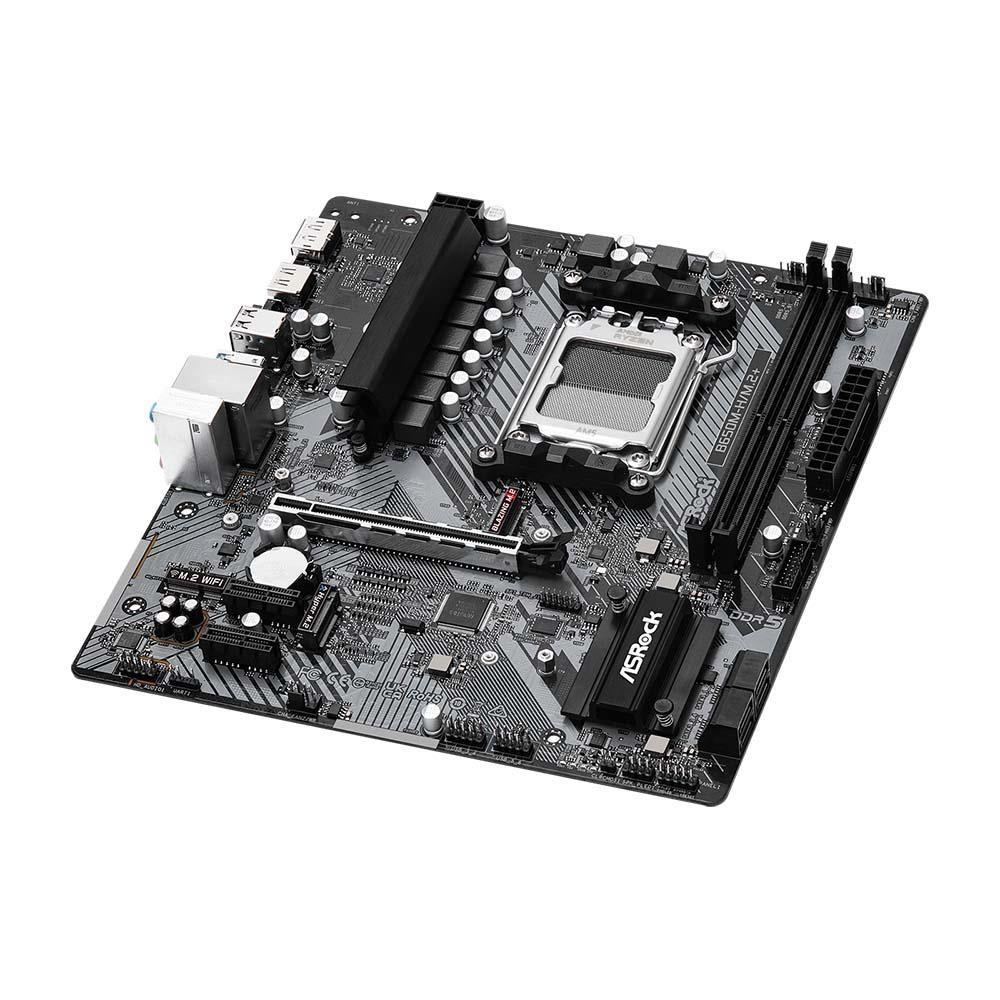 Płyta ASrock B650M-H/M.2+ /AMD B650/DDR5/SATA3/M.2/USB3.0/PCIe4.0/AM5/mATX — zdjęcie 2