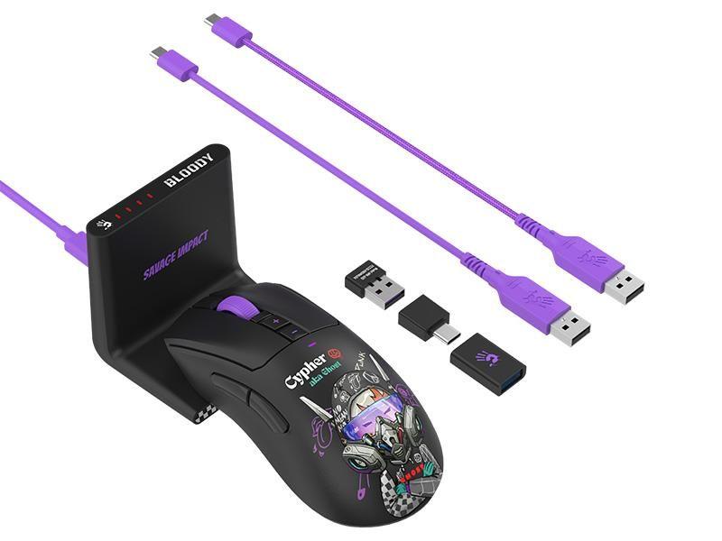 Mysz bezprzewodowa A4Tech Bloody R73 ULTRA DUO Cypher Ghost — zdjęcie 2