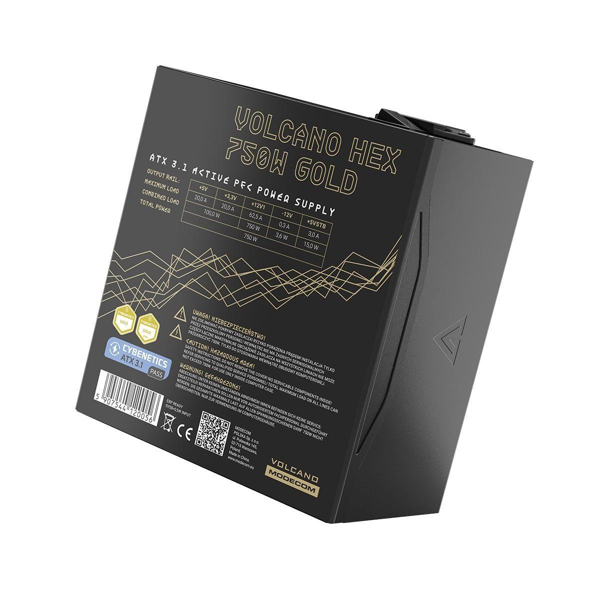 Zasilacz Modecom VOLCANO HEX 750W GOLD ATX 3.1 — zdjęcie 5