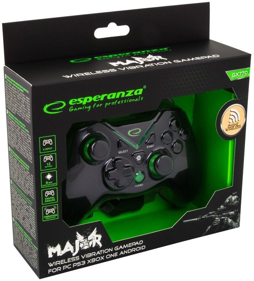 Gamepad PS3/PC/XBOX ONE/ANDROID USB Esperanza "Major" czarny — zdjęcie 4