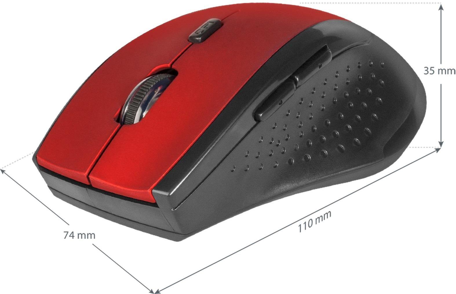 Mysz bezprzewodowa Defender ACCURA MM-365 optyczna 1600dpi 6P czerwona — zdjęcie 5