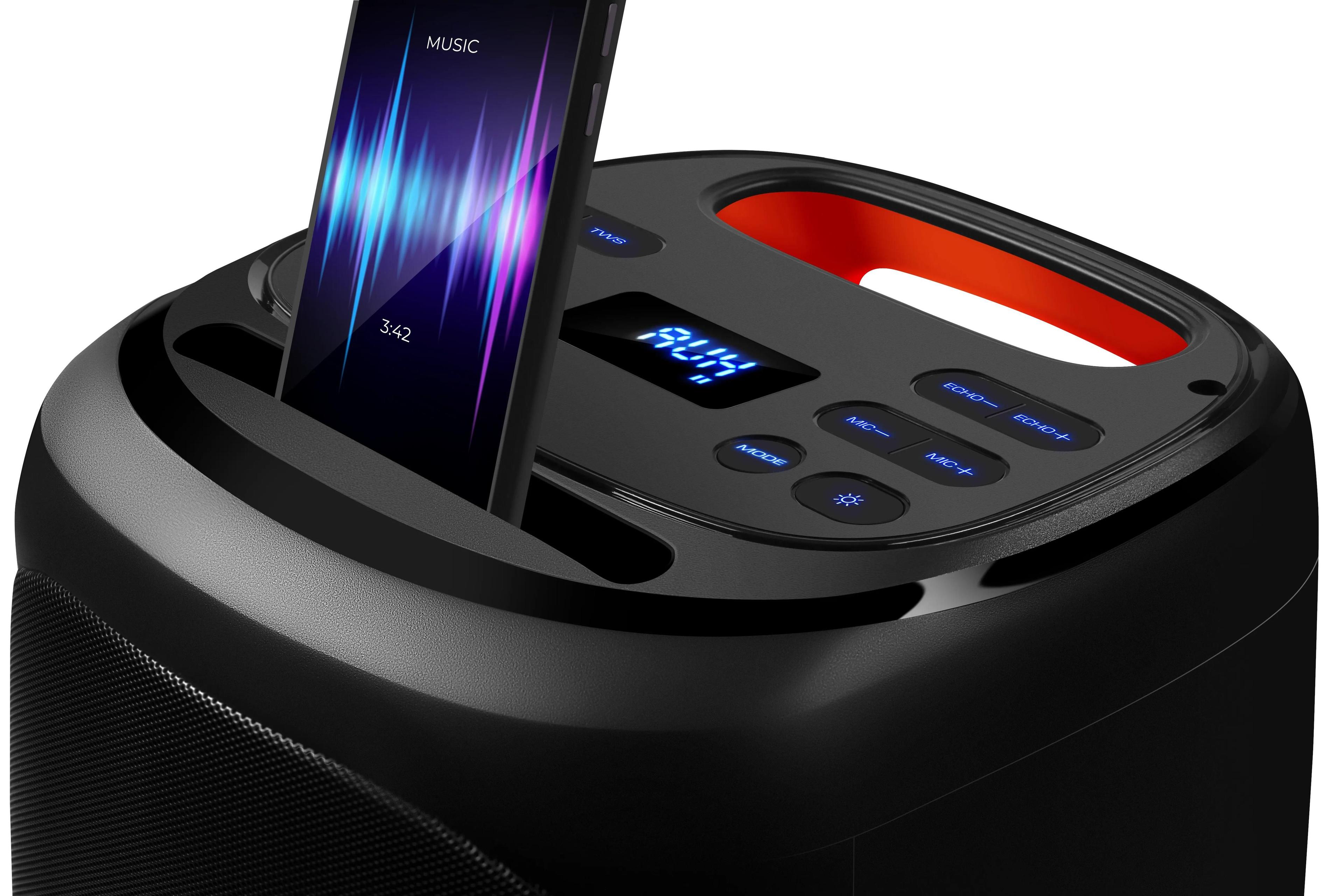 Głośnik Defender BOOMER 50 Bluetooth 50W MP3/FM/SD/USB/AUX/TWS/LED/MIC KARAOKE czarny — zdjęcie 3