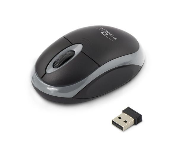 Mysz bezprzewodowa Titanum 3D Vulture optyczna 2.4 GHz czarno-szara — zdjęcie 1