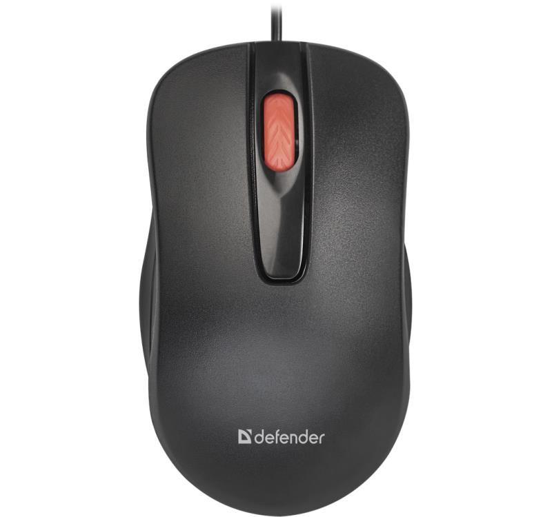 Mysz przewodowa Defender POINT MM-756 OPTICAL 1000dpi 3P czarna — zdjęcie 1
