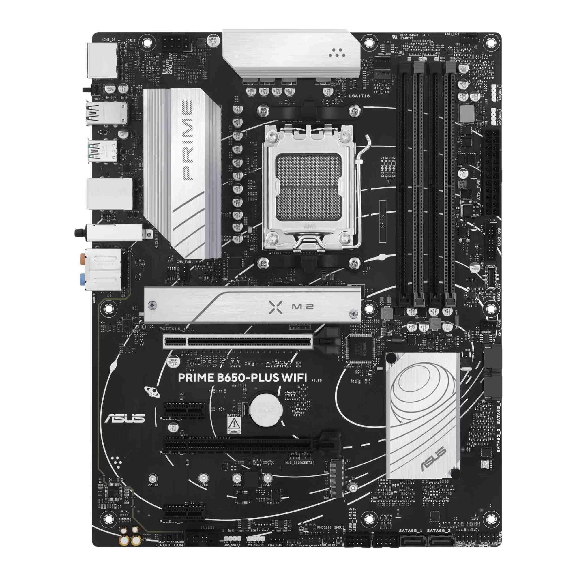 Płyta Asus PRIME B650-PLUS WIFI /AMD B650/DDR5/SATA3/M.2/USB3.1/WiFi/BT/PCIe4.0/AM5/ATX — zdjęcie 1
