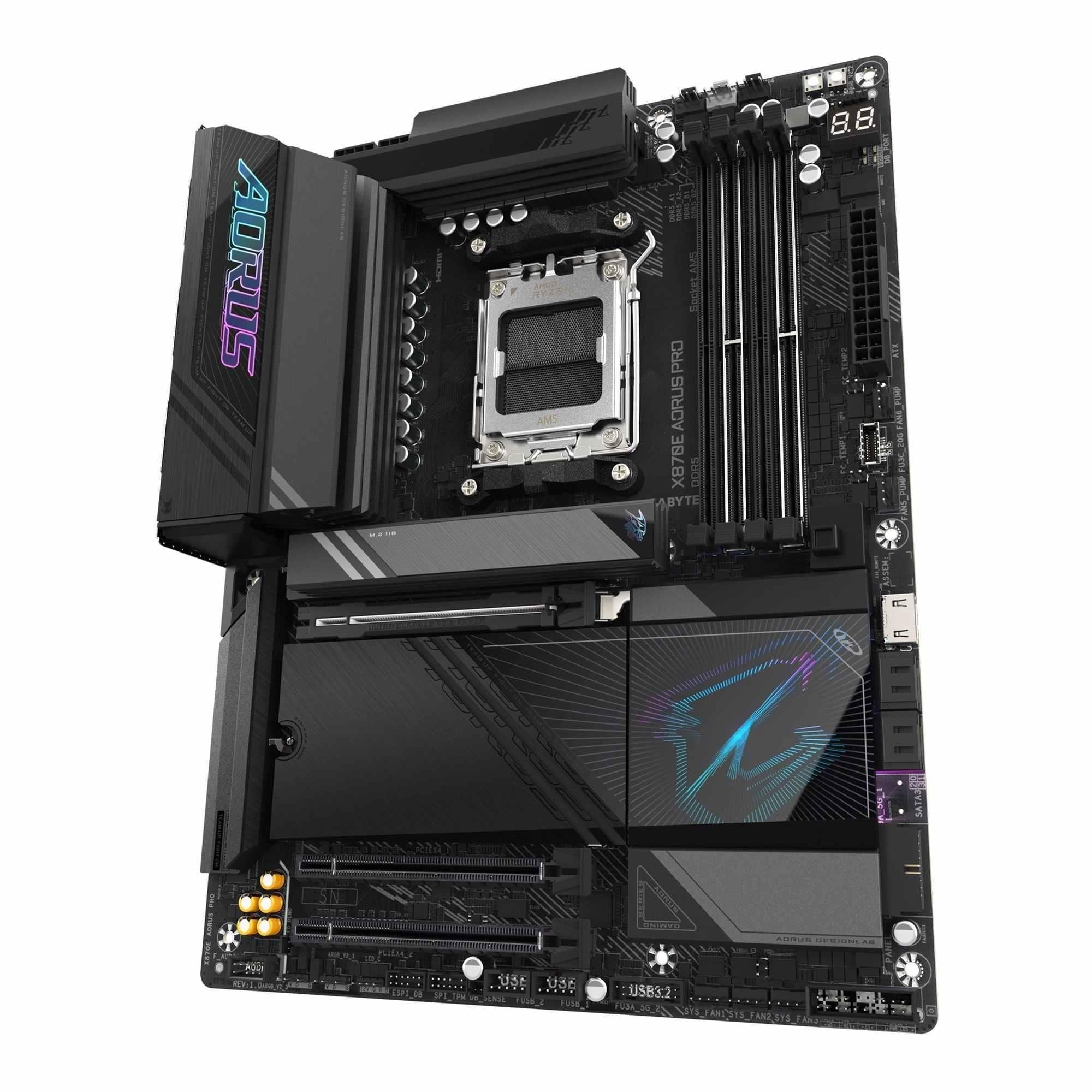 Płyta Gigabyte X870E AORUS PRO /AMD X870/DDR5/SATA3/M.2/USB4/PCIe5.0/WiFi/BT/AM5/ATX — zdjęcie 3