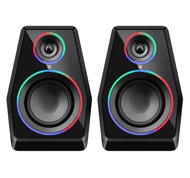 Głośniki Defender SOLAR 10 2.0 10W Bluetooth USB podświetlenie RGB — zdjęcie 3
